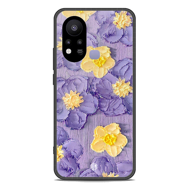 Floral Series Soft Phone Case - Premium Glass Case - Design 8 - Infinix Hot 11s