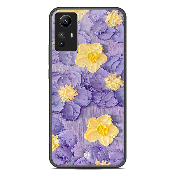 Floral Series Soft Phone Case - Premium Glass Case - Design 8 - Xiaomi Redmi Note 12S