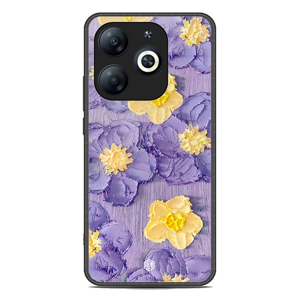 Floral Series Soft Phone Case - Premium Glass Case - Design 8 - Infinix Smart 8