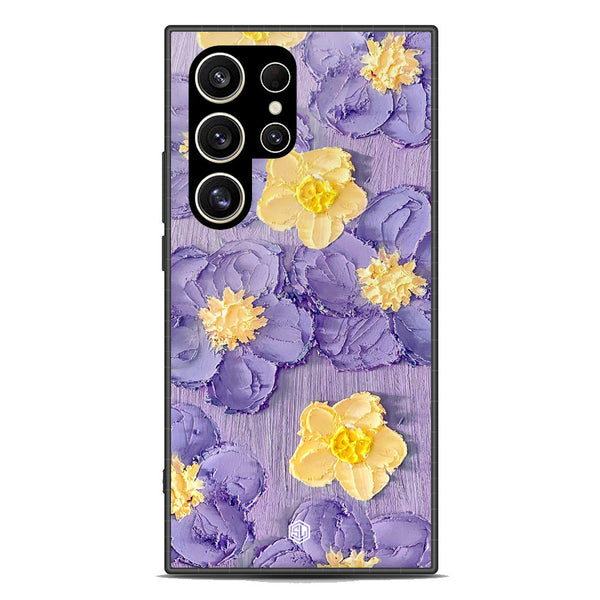 Floral Series Soft Phone Case - Premium Glass Case - Design 8 - Samsung Galaxy S24 Ultra