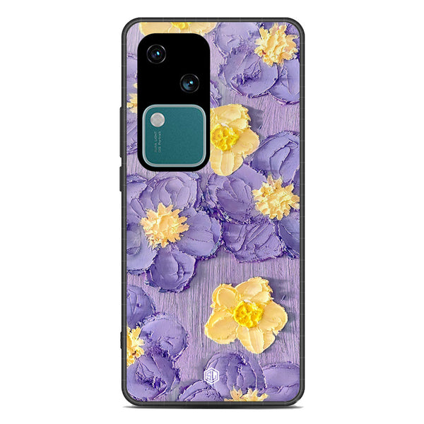 Floral Series Soft Phone Case - Premium Glass Case - Design 8 - Vivo S18