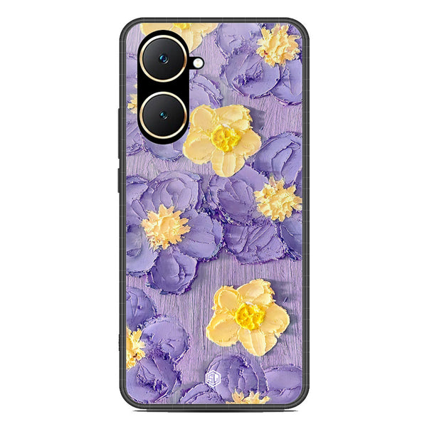Floral Series Soft Phone Case - Premium Glass Case - Design 8 - Vivo Y03