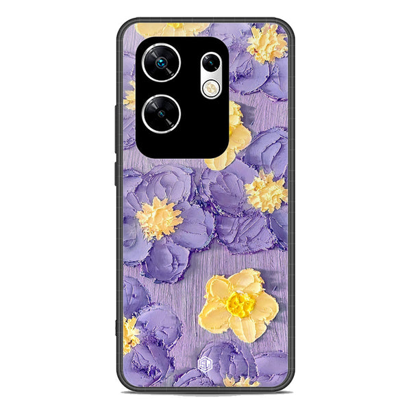 Floral Series Soft Phone Case - Premium Glass Case - Design 8 - Infinix Zero 30 4G
