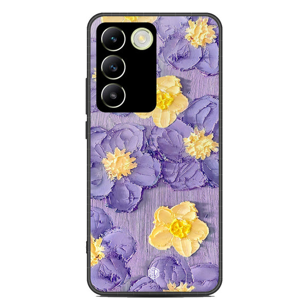 Floral Series Soft Phone Case - Premium Glass Case - Design 8 - Vivo Y100 4G
