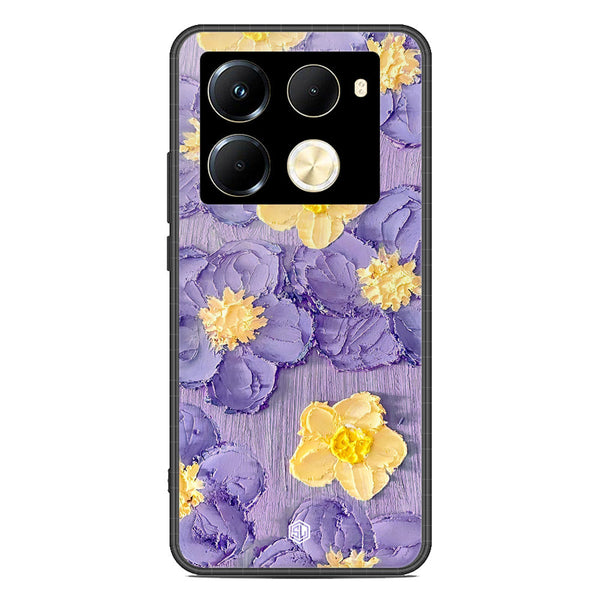 Floral Series Soft Phone Case - Premium Glass Case - Design 8 - Infinix Note 40 Pro