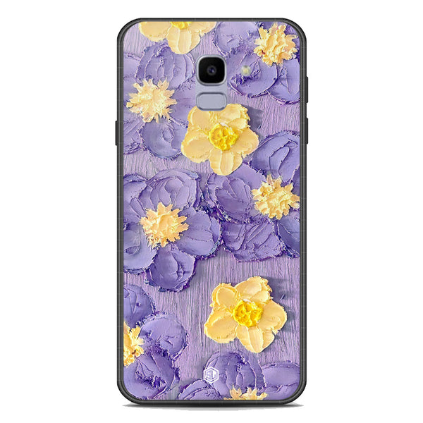 Floral Series Soft Phone Case - Premium Glass Case - Design 8 - Samsung Galaxy J6 2018