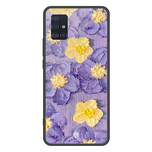 Floral Series Soft Phone Case - Premium Glass Case - Design 8 - Samsung Galaxy A51