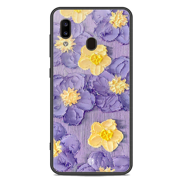 Floral Series Soft Phone Case - Premium Glass Case - Design 8 - Samsung Galaxy A30