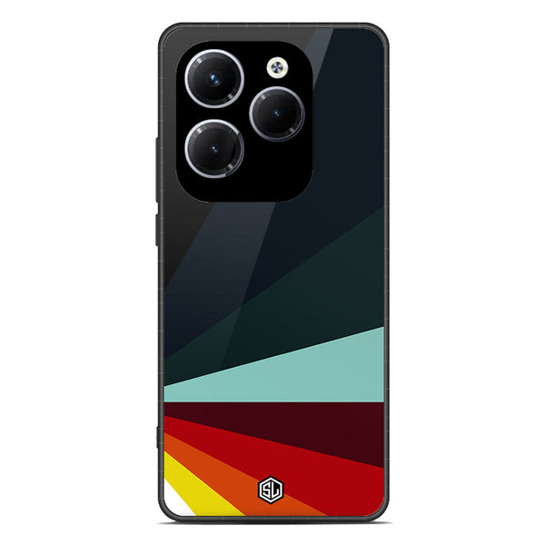 Retro Stripes Series Soft Phone Case - Premium Glass Case - Design 1 - Infinix Hot 40