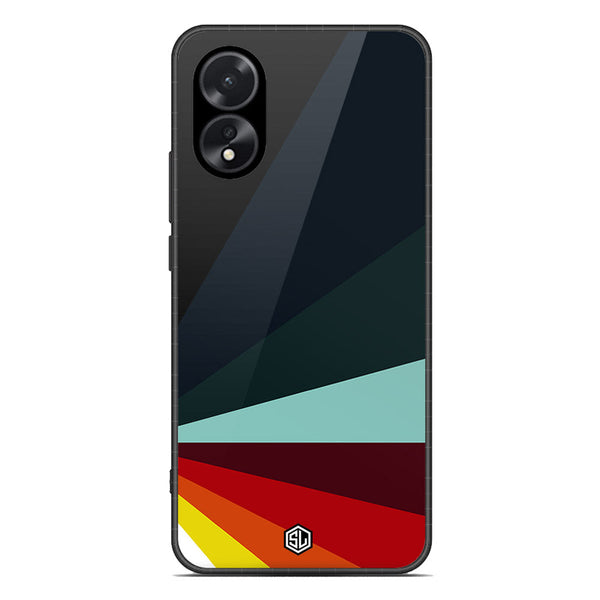 Retro Stripes Series Soft Phone Case - Premium Glass Case - Design 1 - Oppo A18