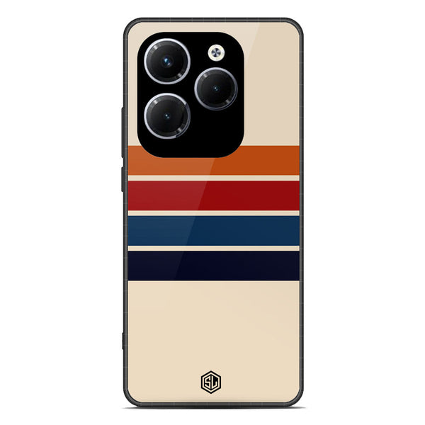 Retro Stripes Series Soft Phone Case - Premium Glass Case - Design 3 - Infinix Hot 40