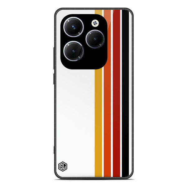 Retro Stripes Series Soft Phone Case - Premium Glass Case - Design 4 - Infinix Hot 40