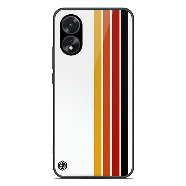 Retro Stripes Series Soft Phone Case - Premium Glass Case - Design 4 - Oppo A18