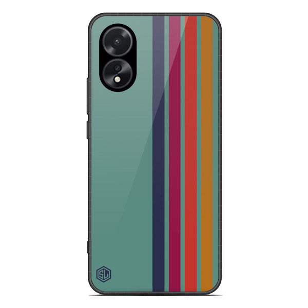 Retro Stripes Series Soft Phone Case - Premium Glass Case - Design 5 - Oppo A18
