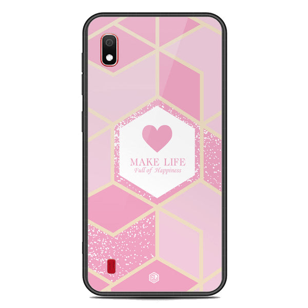 Happiness Series Soft Phone Case - Premium Glass Case - Design 3 - Samsung Galaxy A10