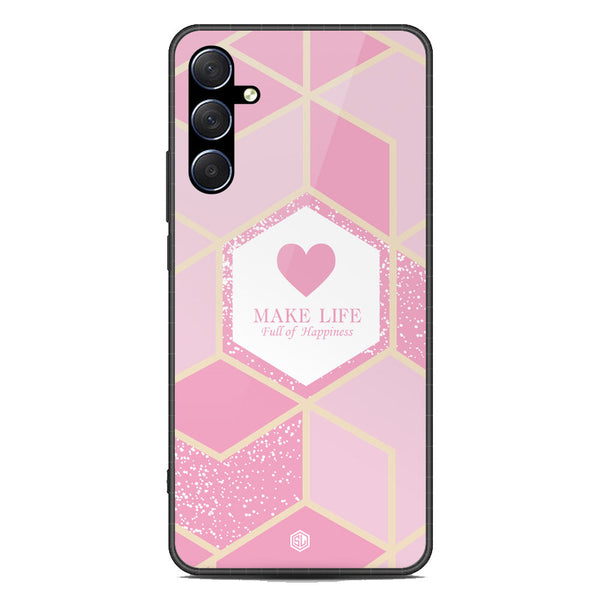 Happiness Series Soft Phone Case - Premium Glass Case - Design 3 - Samsung Galaxy M54