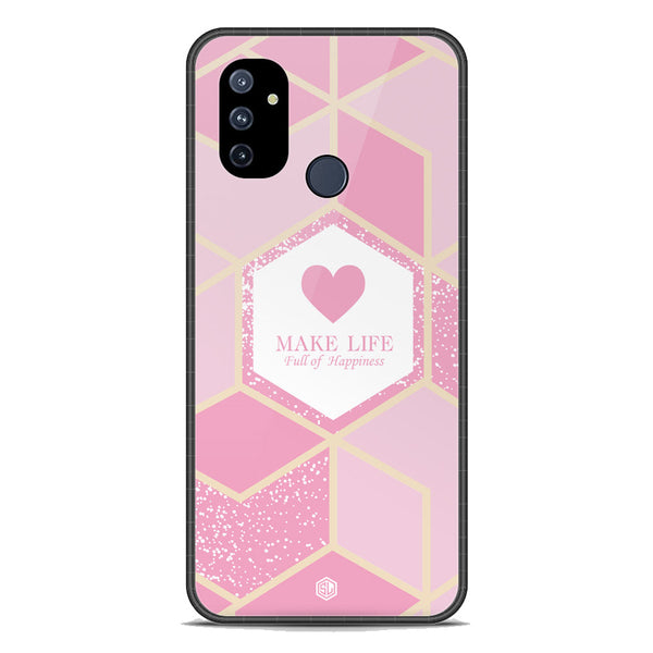 Happiness Series Soft Phone Case - Premium Glass Case - Design 3 - OnePlus Nord N100