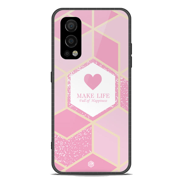 Happiness Series Soft Phone Case - Premium Glass Case - Design 3 - OnePlus Nord 2