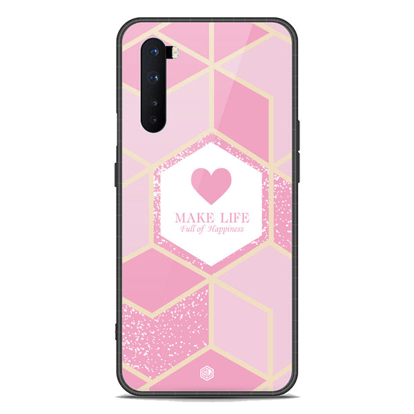 Happiness Series Soft Phone Case - Premium Glass Case - Design 3 - OnePlus Nord