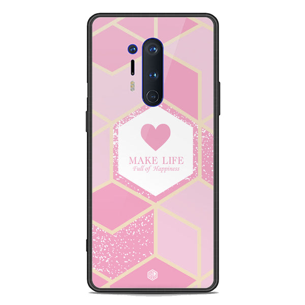 Happiness Series Soft Phone Case - Premium Glass Case - Design 3 - OnePlus 8 Pro