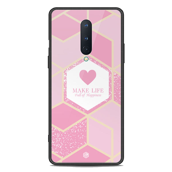 Happiness Series Soft Phone Case - Premium Glass Case - Design 3 - OnePlus 8 4G