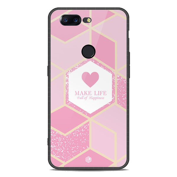 Happiness Series Soft Phone Case - Premium Glass Case - Design 3 - OnePlus 5T