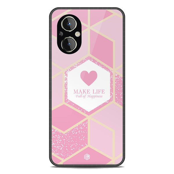 Happiness Series Soft Phone Case - Premium Glass Case - Design 3 - Oppo Reno7 Z 5G