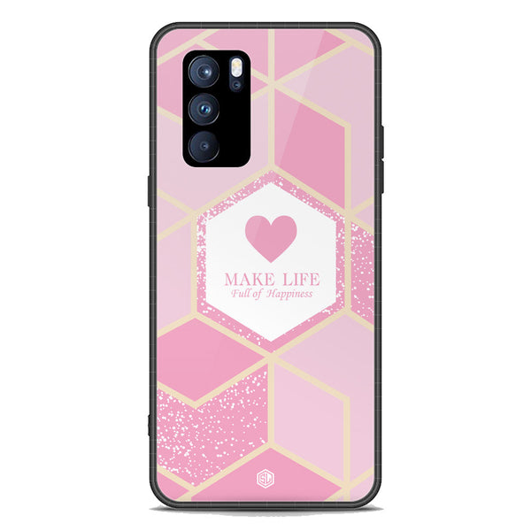 Happiness Series Soft Phone Case - Premium Glass Case - Design 3 - Oppo Reno 6 5G
