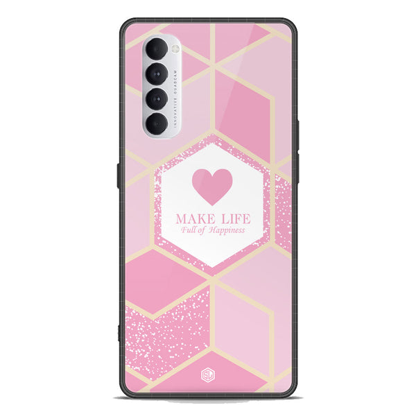 Happiness Series Soft Phone Case - Premium Glass Case - Design 3 - Oppo Reno 4 Pro 5G