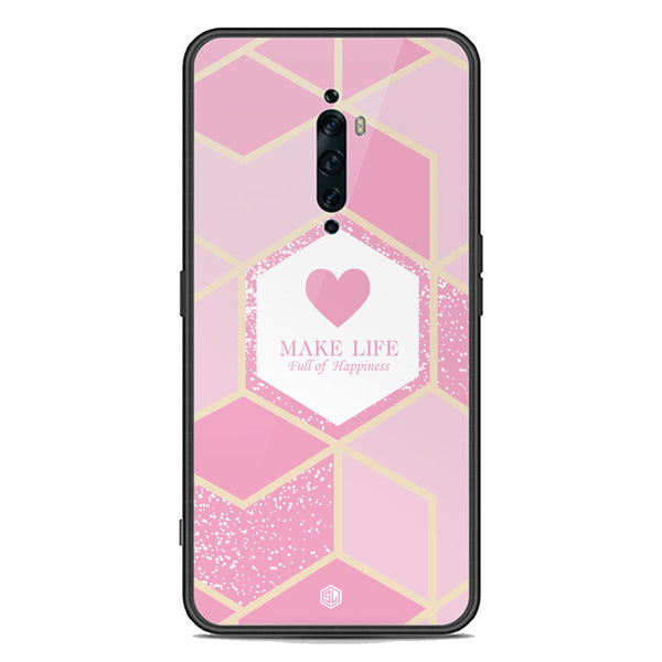 Happiness Series Soft Phone Case - Premium Glass Case - Design 3 - Oppo Reno 2F