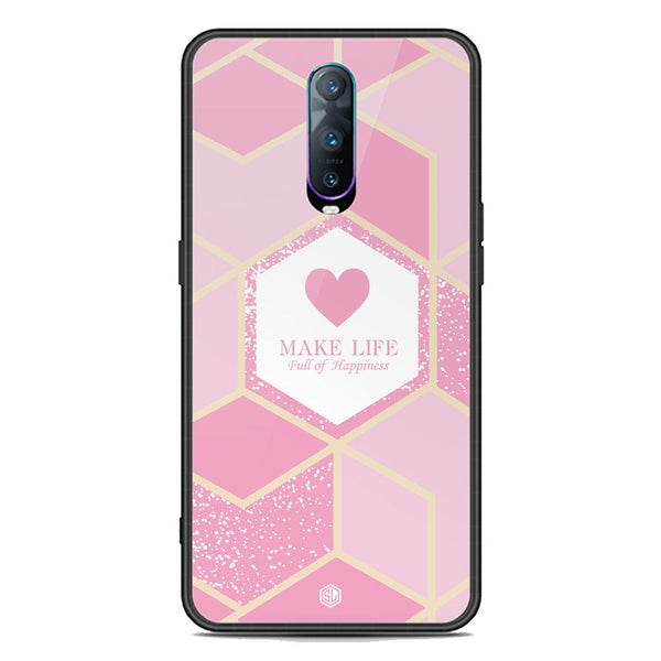 Happiness Series Soft Phone Case - Premium Glass Case - Design 3 - Oppo R17 Pro