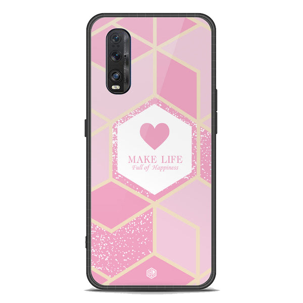 Happiness Series Soft Phone Case - Premium Glass Case - Design 3 - Oppo Find X2