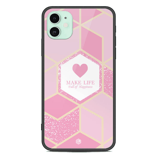 Happiness Series Soft Phone Case - Premium Glass Case - Design 3 - iPhone 11