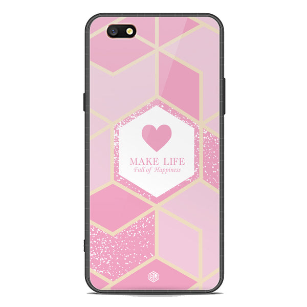 Happiness Series Soft Phone Case - Premium Glass Case - Design 3 - Oppo F3