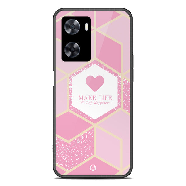 Happiness Series Soft Phone Case - Premium Glass Case - Design 3 - Oppo A77s