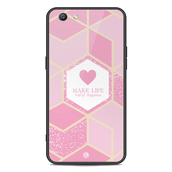 Happiness Series Soft Phone Case - Premium Glass Case - Design 3 - Oppo A59