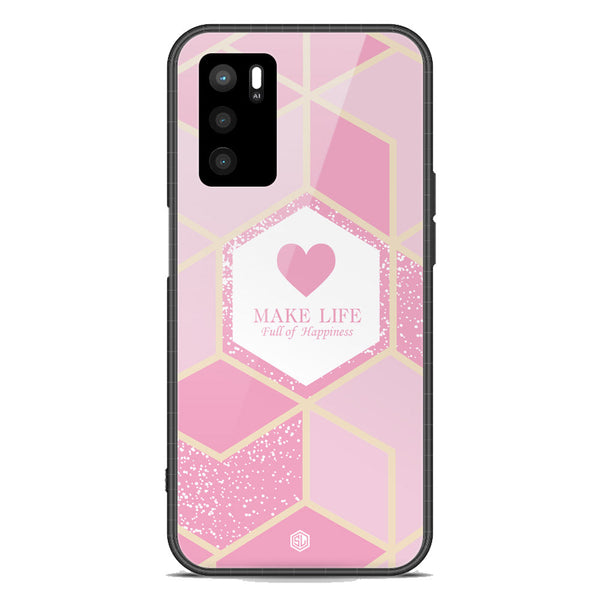 Happiness Series Soft Phone Case - Premium Glass Case - Design 3 - Oppo A16s