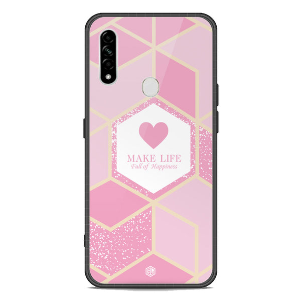 Happiness Series Soft Phone Case - Premium Glass Case - Design 3 - Oppo A8