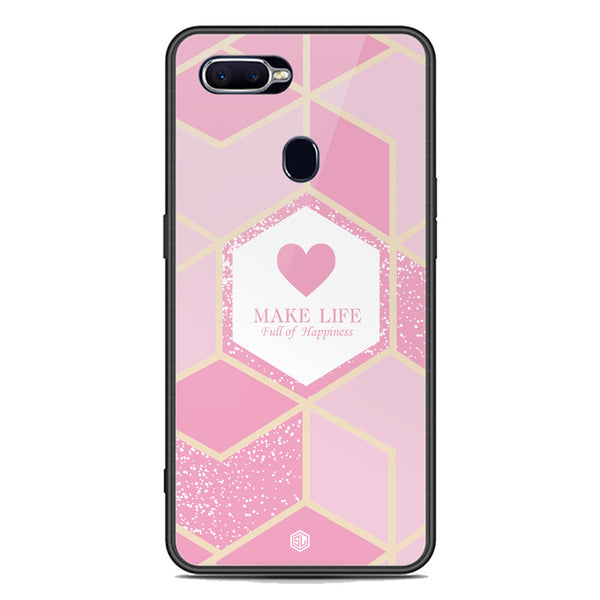 Happiness Series Soft Phone Case - Premium Glass Case - Design 3 - Oppo A7x