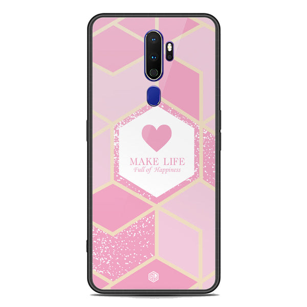 Happiness Series Soft Phone Case - Premium Glass Case - Design 3 - Oppo A5 2020