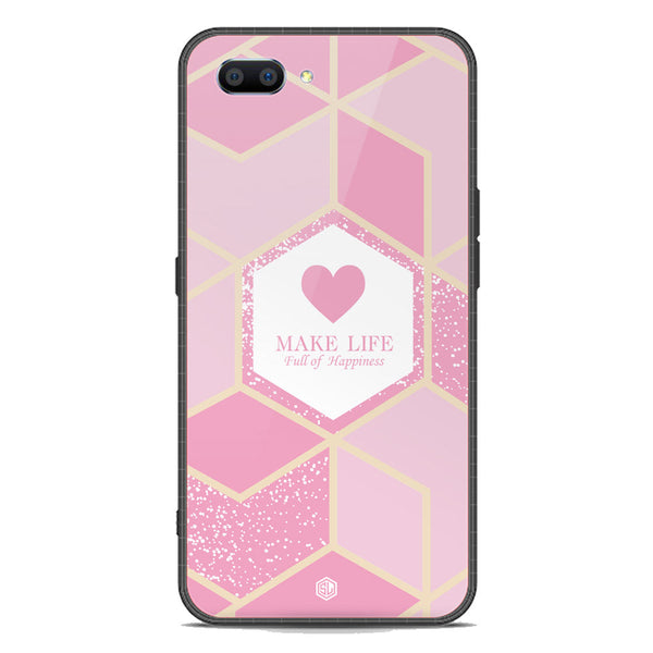 Happiness Series Soft Phone Case - Premium Glass Case - Design 3 - Oppo A3s
