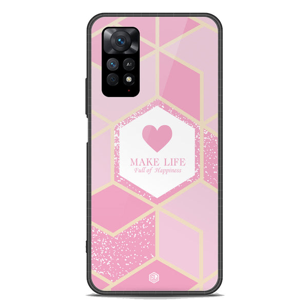 Happiness Series Soft Phone Case - Premium Glass Case - Design 3 - Xiaomi Redmi Note 11 Pro