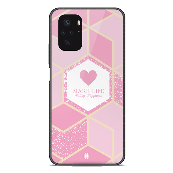 Happiness Series Soft Phone Case - Premium Glass Case - Design 3 - Xiaomi Redmi Note 10S