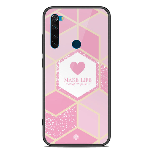 Happiness Series Soft Phone Case - Premium Glass Case - Design 3 - Xiaomi Redmi Note 8 2021