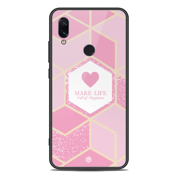 Happiness Series Soft Phone Case - Premium Glass Case - Design 3 - Xiaomi Redmi Note 7 Pro
