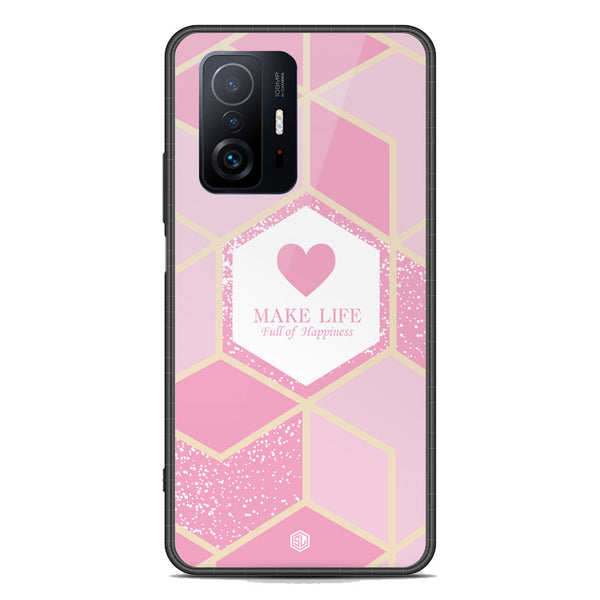 Happiness Series Soft Phone Case - Premium Glass Case - Design 3 - Xiaomi 11T