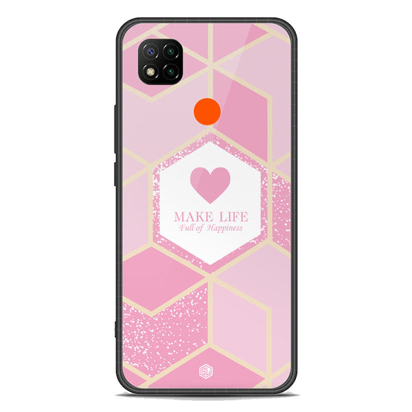 Happiness Series Soft Phone Case - Premium Glass Case - Design 3 - Xiaomi Redmi 10A