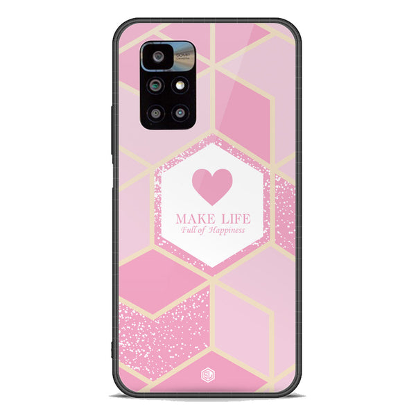 Happiness Series Soft Phone Case - Premium Glass Case - Design 3 - Xiaomi Redmi 10