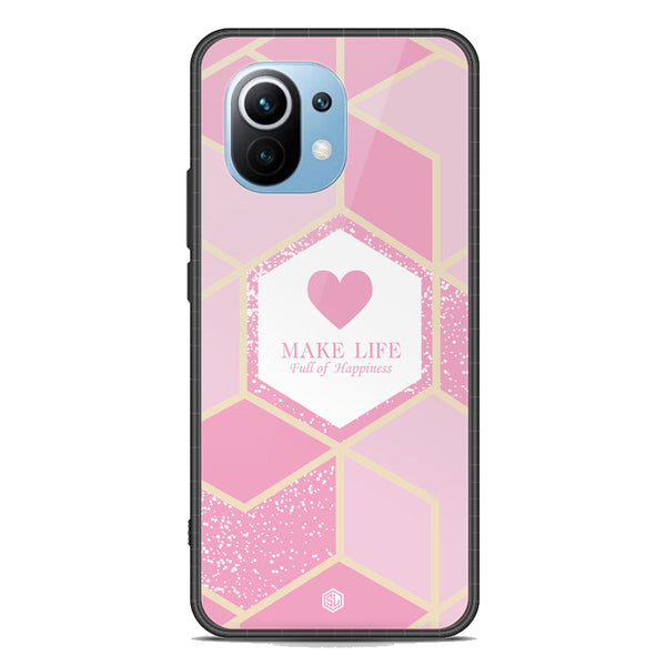 Happiness Series Soft Phone Case - Premium Glass Case - Design 3 - Xiaomi Mi 11