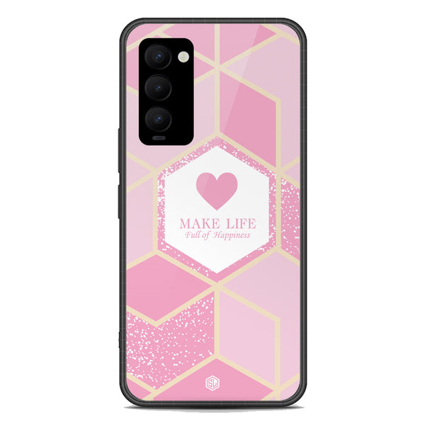 Happiness Series Soft Phone Case - Premium Glass Case - Design 3 - Tecno Camon 18 Premier